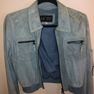 Vintage Armani Baby Blue Jacket / Bomber